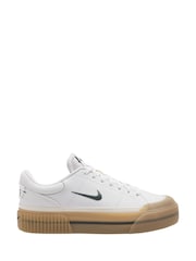 Nike Off white Court Legacy Lift Platform Trainers - Image 1 of 11