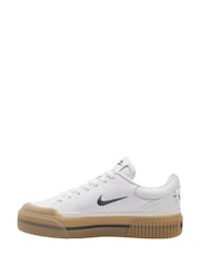 Nike Off white Court Legacy Lift Platform Trainers - Image 2 of 11