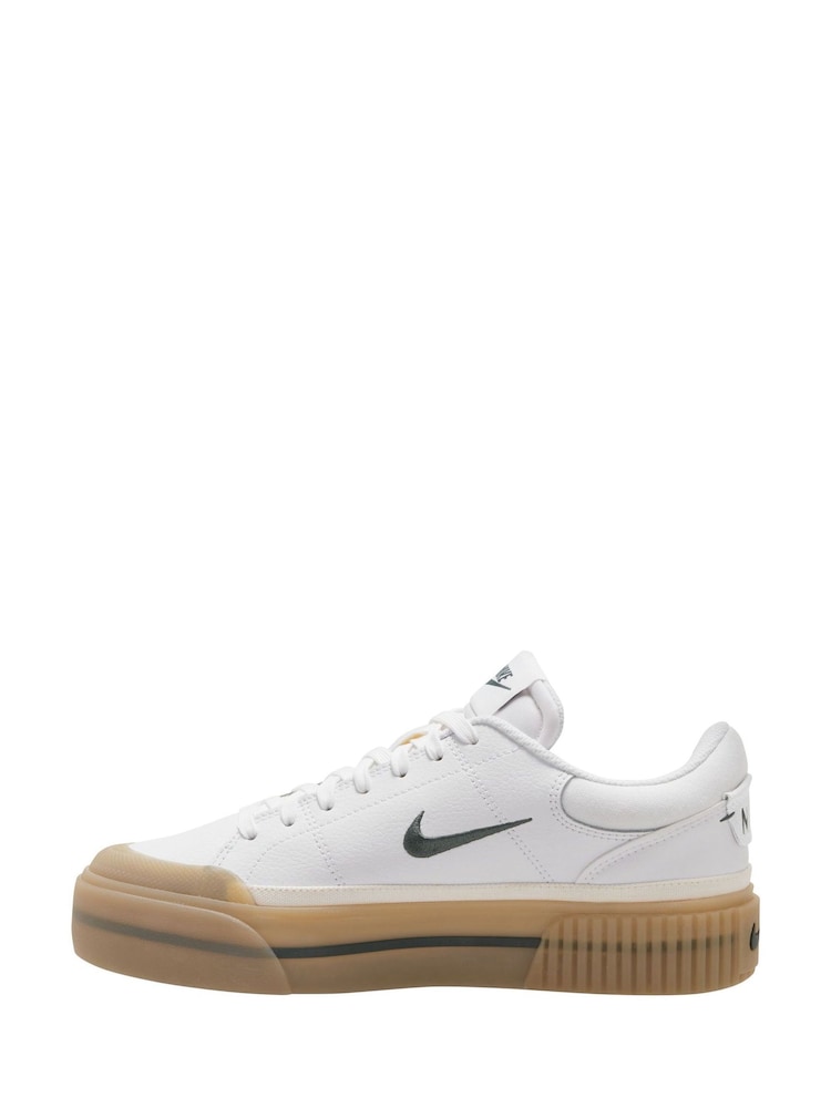 Nike Off white Court Legacy Lift Platform Trainers - Image 2 of 11