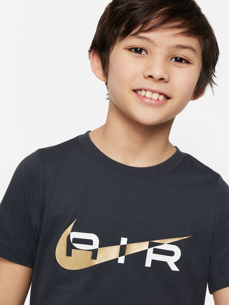 Grey/Gold - Nike Air T-Shirt - Image 4 of 5