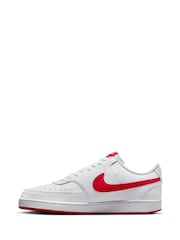 Nike Red/White Court Vision Low Trainers - Image 7 of 11