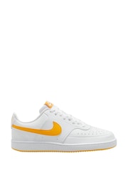 Nike Yellow/White Court Vision Low Trainers - Image 1 of 8