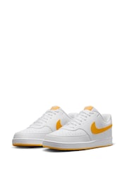 Nike Yellow/White Court Vision Low Trainers - Image 3 of 8
