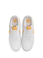 Nike Yellow/White Court Vision Low Trainers - Image 4 of 8