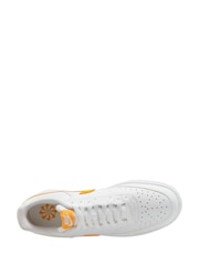 Nike Yellow/White Court Vision Low Trainers - Image 6 of 8