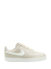 Nike White/White Court Vision Low Trainers - Image 1 of 11