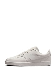 Nike White/White Court Vision Low Trainers - Image 4 of 11