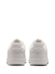 Nike White/White Court Vision Low Trainers - Image 6 of 11