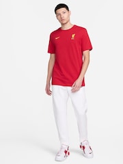 Nike Red Liverpool FC Club Essential T-Shirt - Image 3 of 6