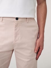 Light Pink Slim Fit Stretch Chinos Shorts - Image 4 of 8