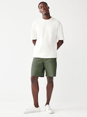 Sage Green Loose Fit Stretch Chinos Shorts - Image 1 of 8
