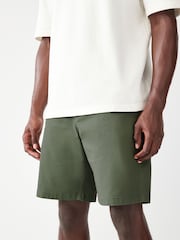 Sage Green Loose Fit Stretch Chinos Shorts - Image 2 of 8