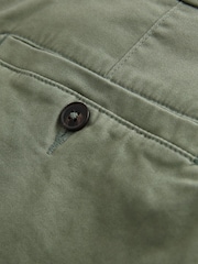 Sage Green Loose Fit Stretch Chinos Shorts - Image 7 of 8