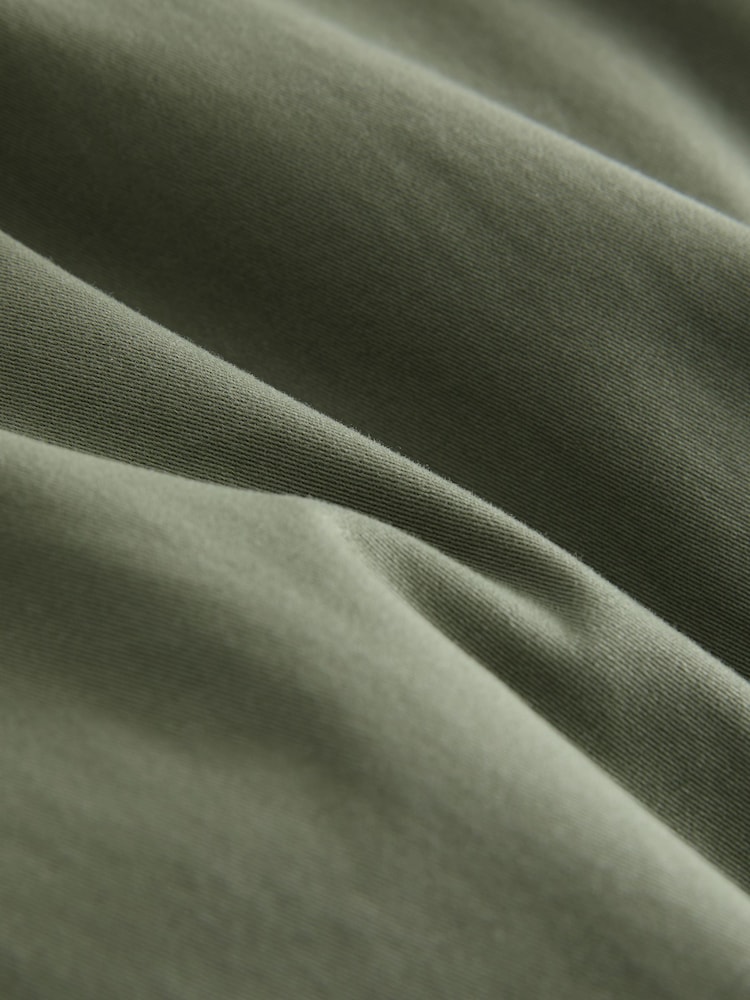Sage Green Loose Fit Stretch Chinos Shorts - Image 8 of 8