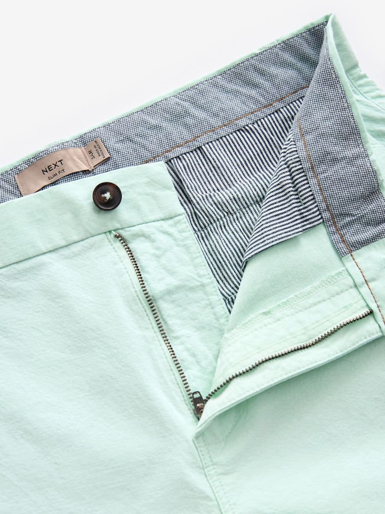 Mint Green Slim Fit Stretch Chinos Shorts - Image 1 of 2