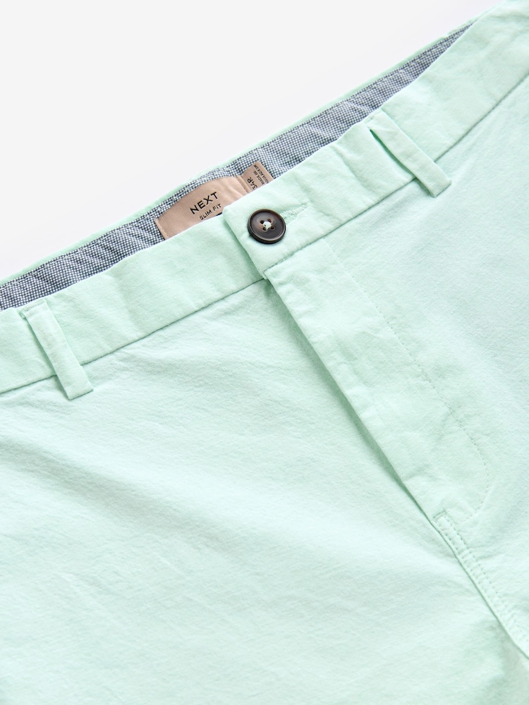 Mint Green Slim Fit Stretch Chinos Shorts - Image 2 of 2