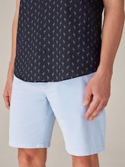 Light Blue Oxford Slim Fit Stretch Chinos Shorts - Image 1 of 10