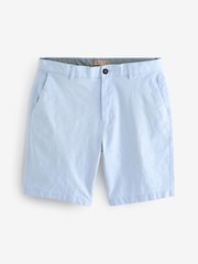 Light Blue Oxford Slim Fit Stretch Chinos Shorts - Image 7 of 10