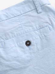 Light Blue Oxford Slim Fit Stretch Chinos Shorts - Image 8 of 10