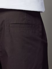 Brown Relaxed Poplin Chino 100% Cotton Shorts - Image 4 of 9