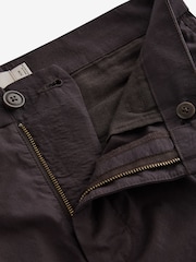 Brown Relaxed Poplin Chino 100% Cotton Shorts - Image 6 of 9