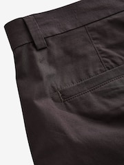 Brown Relaxed Poplin Chino 100% Cotton Shorts - Image 8 of 9