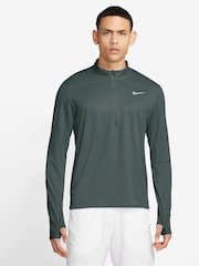 Nike Dark Green Dri-FIT Pacer Quarter Zip Running Top - Image 1 of 7