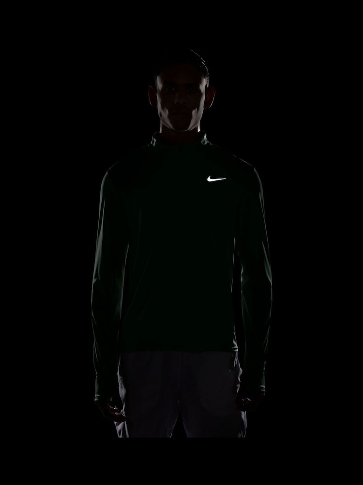 Nike Dark Green Dri-FIT Pacer Quarter Zip Running Top - Image 7 of 7