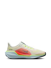 Nike White/Coral Youth Air Zoom Pegasus 41 Running Trainers - Image 3 of 10