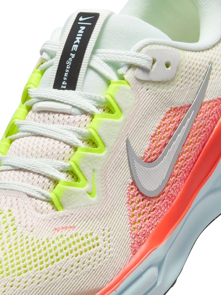 Nike White/Coral Youth Air Zoom Pegasus 41 Running Trainers - Image 9 of 9 Nike White/Coral Youth Air Zoom Pegasus 41 Running Trainers - Image 9 of 9