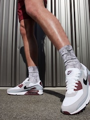 Nike White/Black Air Max 90 Trainers - Image 3 of 13