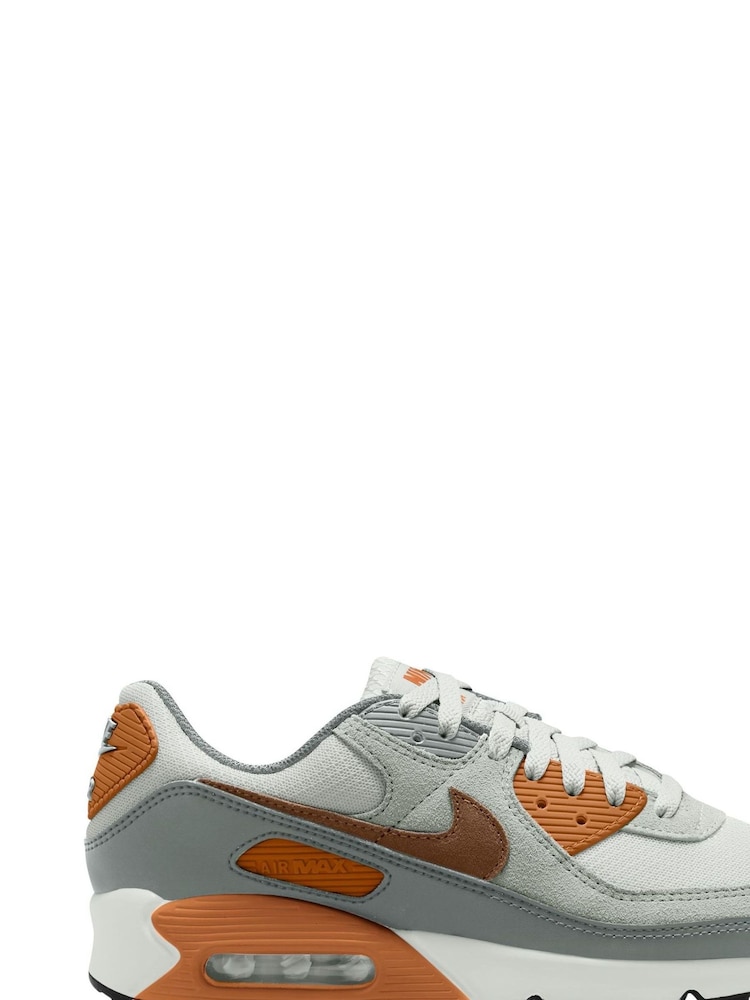 Nike Brown/White Air Max 90 Trainers - Image 1 of 11