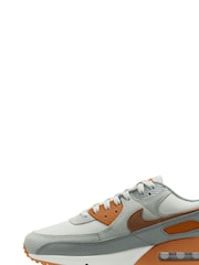 Nike Brown/White Air Max 90 Trainers - Image 4 of 11