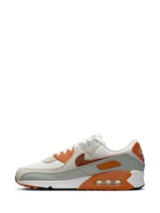 Nike Brown/White Air Max 90 Trainers - Image 9 of 11