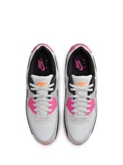 Nike Grey/Pink/White Air Max 90 Trainers - Image 7 of 11
