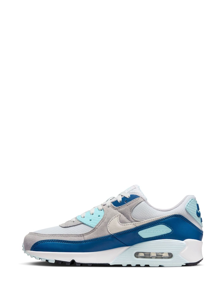 Grau, Blau - Nike Air Max 90 Sneaker - Bild 11 von 11