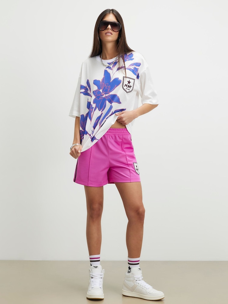 River Island White PONY Floral Sports T-Shirt - Image 1 of 4 River Island White PONY Floral Sports T-Shirt - Image 1 of 4