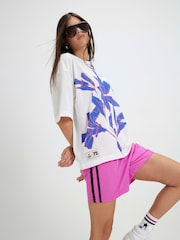 River Island White PONY Floral Sports T-Shirt - Image 2 of 4