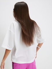 River Island White PONY Floral Sports T-Shirt - Image 4 of 4