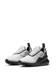 Nike White/Black Silver Youth Air Max 270 Trainers - Image 2 of 9