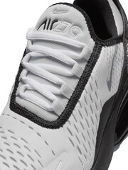 Nike White/Black Silver Youth Air Max 270 Trainers - Image 7 of 9