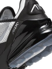 Nike White/Black Silver Youth Air Max 270 Trainers - Image 8 of 9