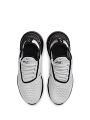 Nike White/Black Silver Youth Air Max 270 Trainers - Image 9 of 9