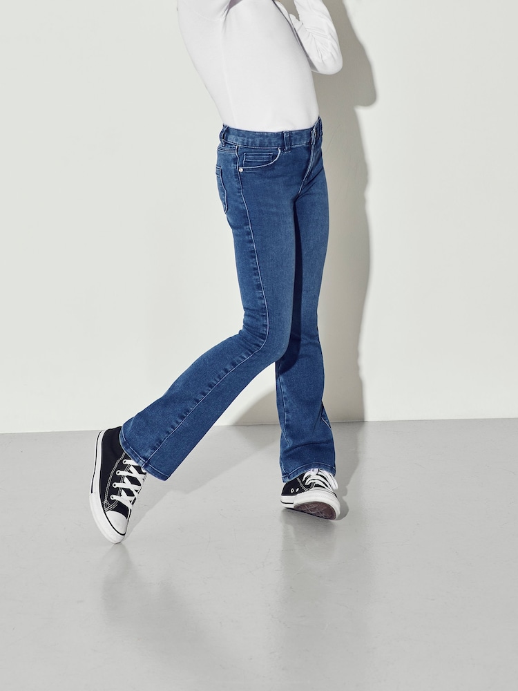 ONLY KIDS Flare Leg Jeans With Adjustable Waist - Image 1 of 5