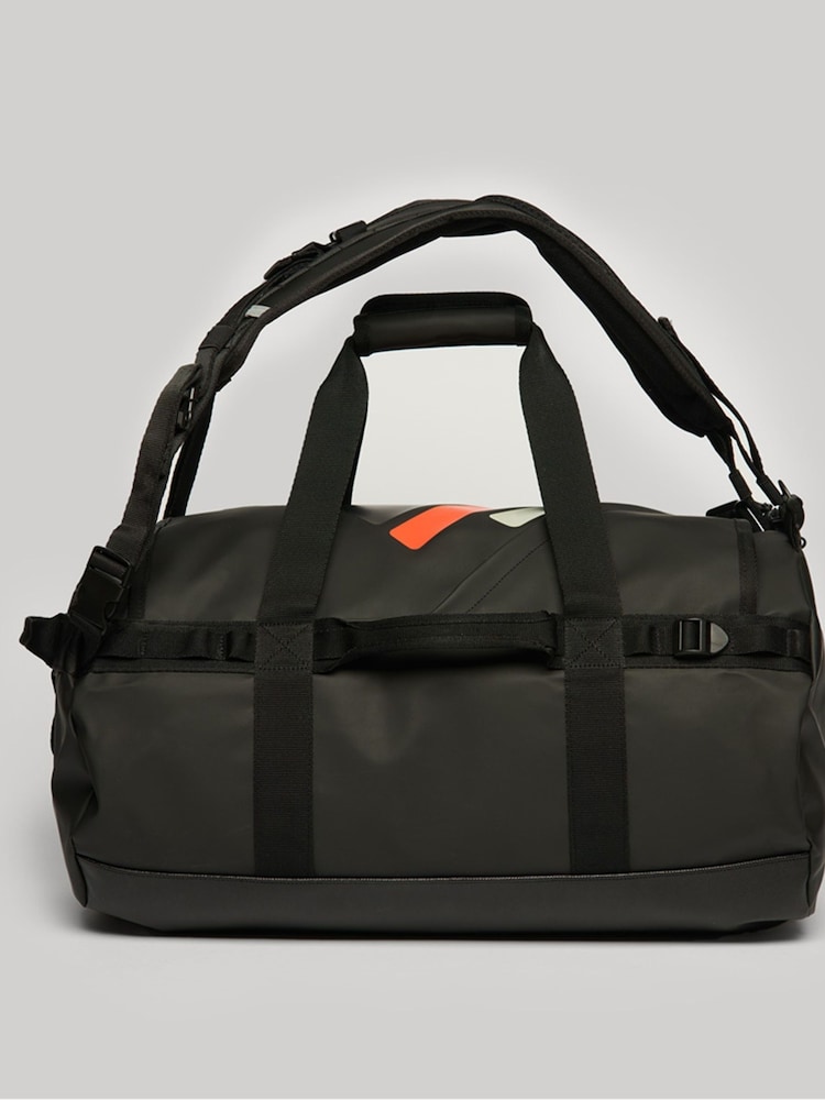 Superdry Black Tarp Barrel Bag - Image 3 of 6