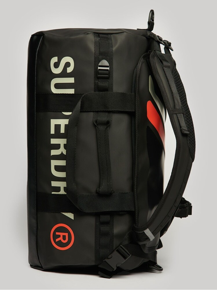 Superdry Black Tarp Barrel Bag - Image 4 of 6