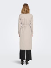 JDY Grey Long Trench Coat - Image 3 of 8