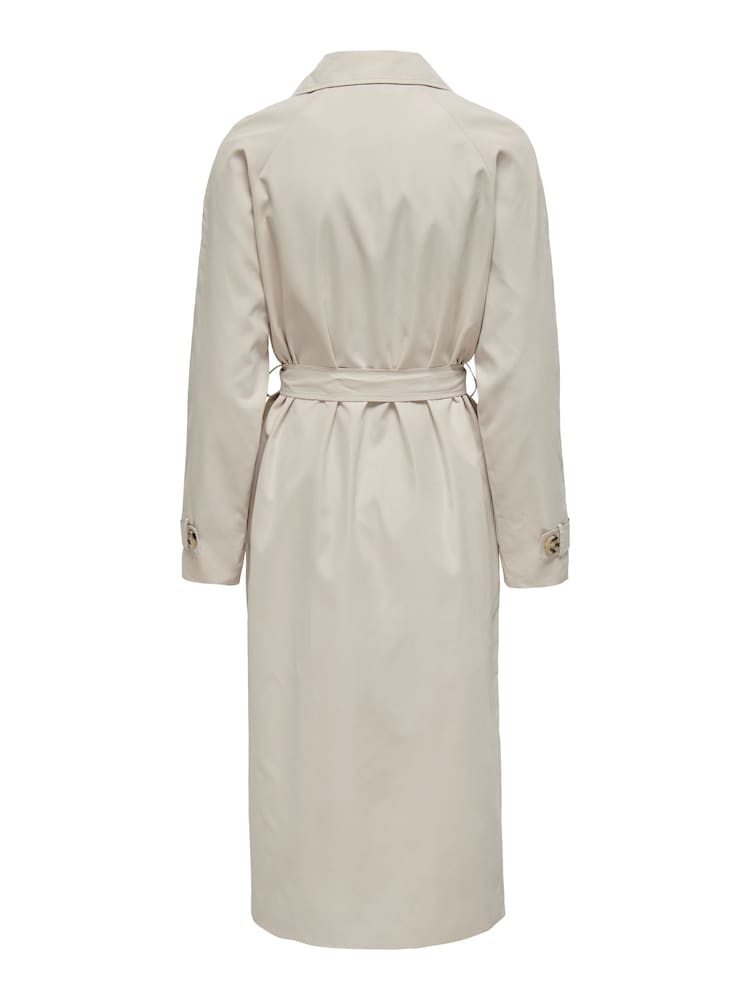 JDY Grey Long Trench Coat - Image 5 of 5