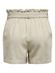 JDY Cream Linen Mix Tie Waist Shorts - Image 6 of 6