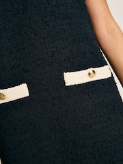 Joules Celeste Navy Blue Mini Boucle Dress - Image 5 of 6